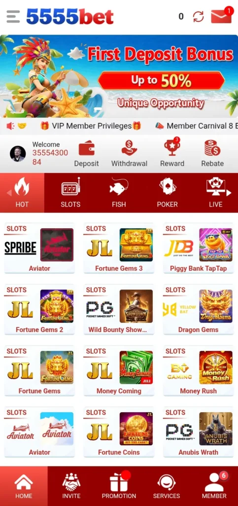 5555bet-game-lobby
